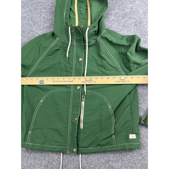 Toad&Co Forester Jacket Womens S Green Hooded Snap Zip Pockets Drawstring Coat - Picture 4 of 7